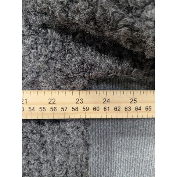 Focus Casual Life Cardigan Womens Large Chunky Sweater Button Fuzzy Wool Gray - Picture 12 of 14